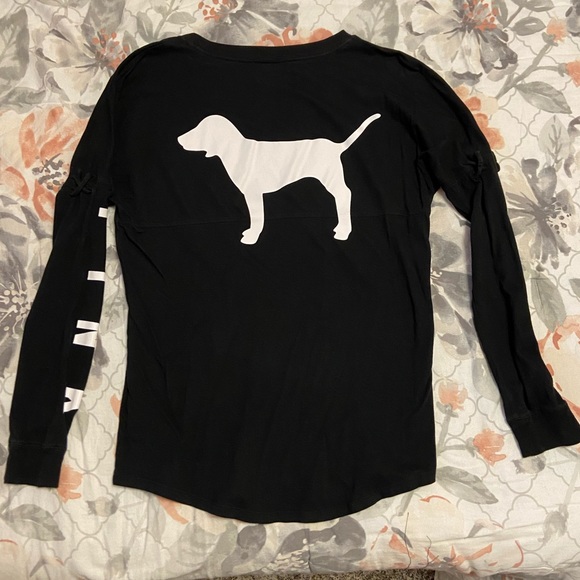 Victoria’s Secret PINK Black Lace Sleeves Top - Picture 16 of 16